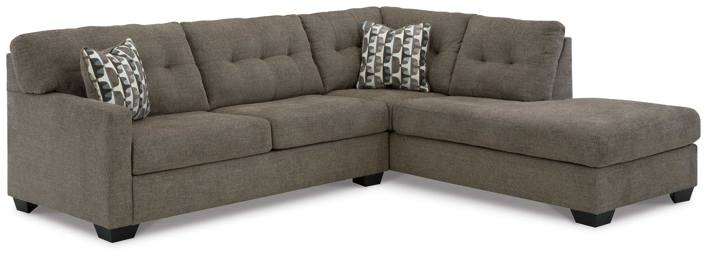 Mahoney - Chocolate - 2-Piece Sectional With Raf Corner Chaise