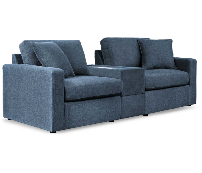 Cozymax - Ink - 3-Piece Sectional Sofa With Storage Console - Fabric, 93"