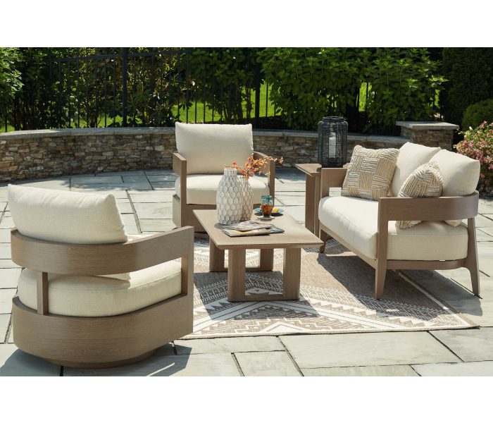 Serene Bay - Dark Brown - 5 Pc. - Lounge Set With Loveseat