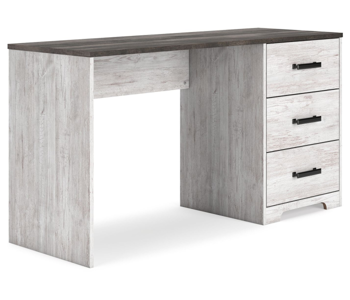 Shawburn - White / Dark Charcoal Gray - Home Office Desk