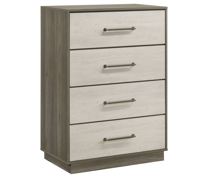 Fenwick - 4-Drawer Chest Of Drawers - Gray Oak, 45.25" Tall