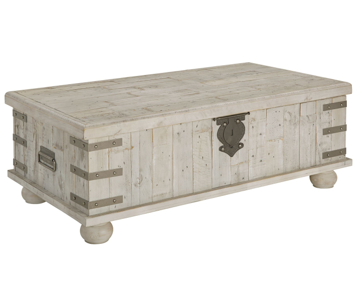 Carynhurst - White Wash Gray - Lift Top Cocktail Table, 52"