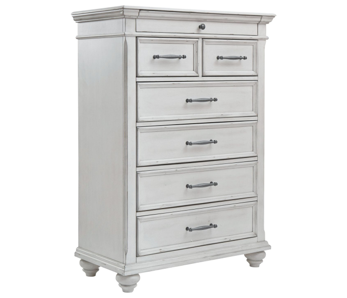 Kanwyn - Whitewash - Chest, 51.75" Tall