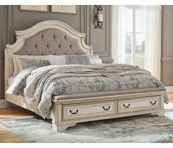 Realyn - Two-tone - Queen Upholstered Bed