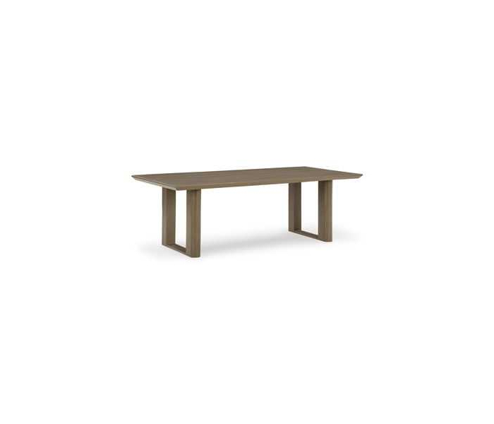 Serene Bay - Dark Brown - Rectangular Dining Table With Umbrella Option, 83.98"