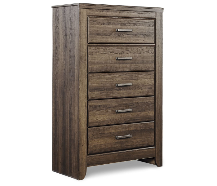 Juararo - Dark Brown - Five Drawer Chest, 54.09" Tall