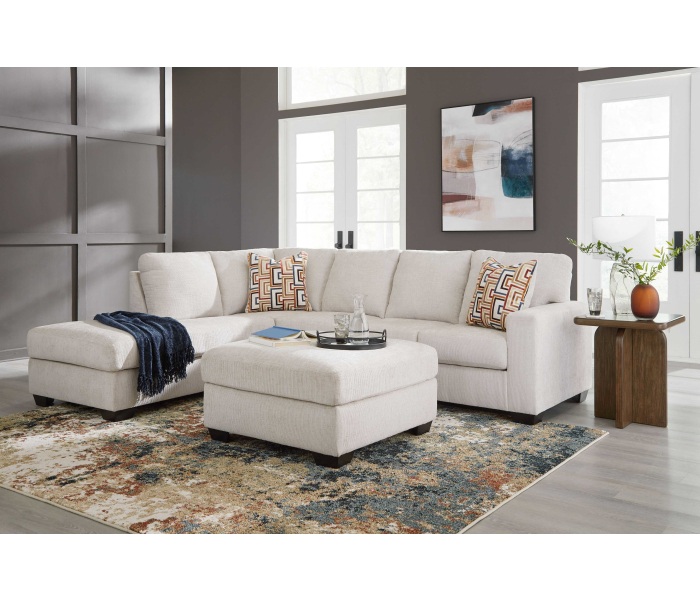 Aviemore - Stone - 3 Pc. - 2-Piece Sectional With Laf Corner Chaise, Ottoman