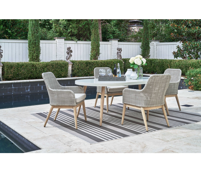 Seton Creek - Gray - 5 Pc. - Dining Set