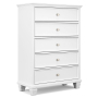 Fortman - White - Five Drawer Chest, 50" Tall