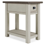 Bolanburg - White / Brown / Beige - Chair Side End Table, 14"