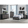 Lisbon - 5 Piece Twin Bedroom Set (Bookcase Twin Bed) - Black / - Dark Gray