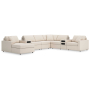 Cozymax - Oyster - 8-Piece Sectional With Laf Corner Chaise And Audio Consoles, 157"