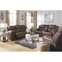 Stoneland - Chocolate - 3 Pc. - Reclining Sofa, Loveseat, Rocker Recliner