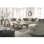 Soletren - Stone - 3 Pc. - Sofa, Loveseat, Swivel Accent Chair