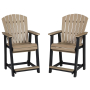 Fairen Trail - Black / Driftwood - Barstool (Set of 2)