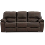 Leesworth - Dark Brown - Power Reclining Sofa, 88"