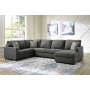 Edenfield - Charcoal - Right Arm Facing Corner Chaise 3 Pc Sectional