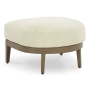 Serene Bay - Dark Brown / White - Ottoman With Cushion