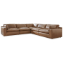 Emilia - Caramel - 5-Piece Sectional, 131.5"