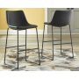 Centiar - Black - Tall UPH Barstool (Set of 2)