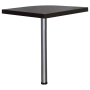 Skylar - Square Corner Table - Cappuccino - Dark Brown