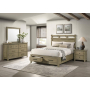 Hazlewood - 4 Piece Eastern King Storage Bedroom Set - Vineyard Oak
