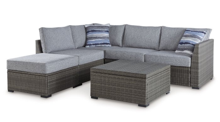 Petal Road Gray Loveseat Sectional Set